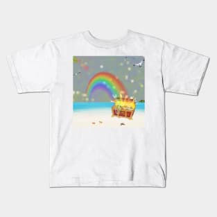 Treasure hunt at sea side Kids T-Shirt